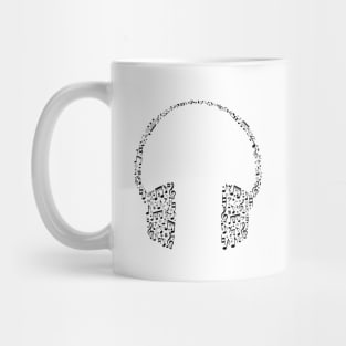 music notes headphone Mug